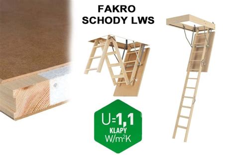 FAKRO LWS Plus Drewniane Schody Strychowe 280 Okna Dachowe