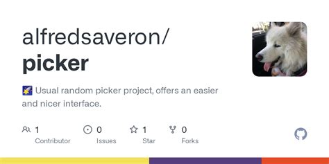 github alfredsaveronpicker usual random picker project offers