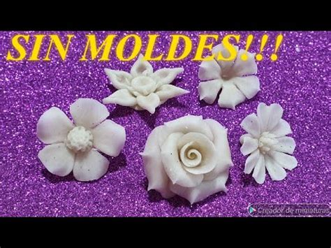 COMO HACER FLORES CON PORCELANA FRIA SIN MOLDES YouTube