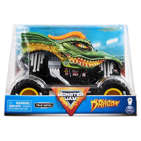 Monster Jam, Official Dragon Monster Truck, Die-Cast Vehicle, 1:24 ...