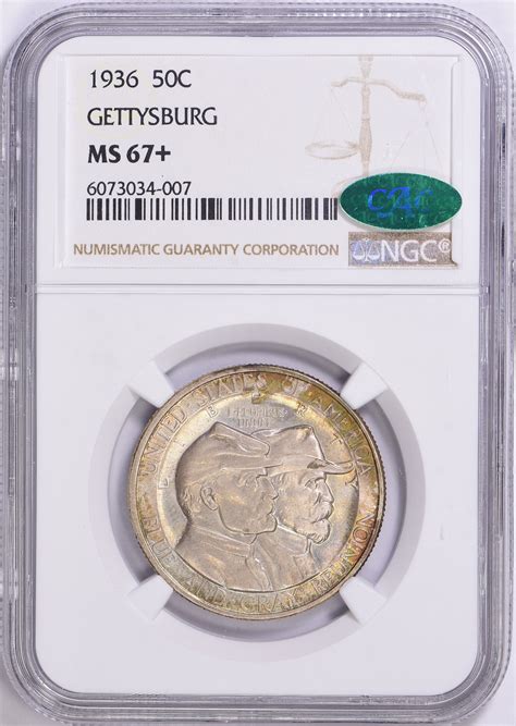 Battle Of Gettysburg Th Anniversary Half Dollar Ngc Ms Cac