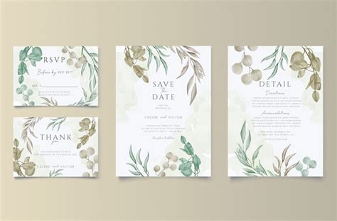 Premium Vector Wedding Invitation Card With Colourful Floral And