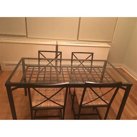 Ikea Granas Glass Dining Table W 6 Chairs Aptdeco