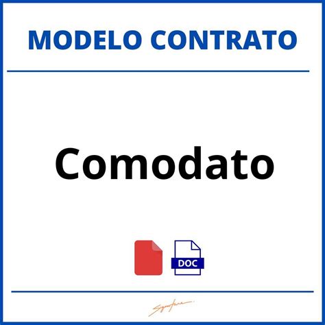 Como Hacer Un Contrato De Comodato Modelo