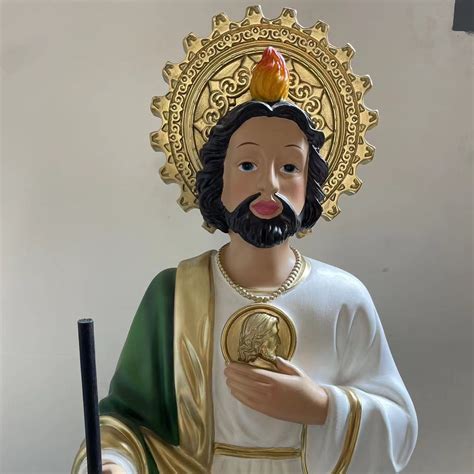 Saint St Jude Glitter Statue Figurine Religious Gift San Judas