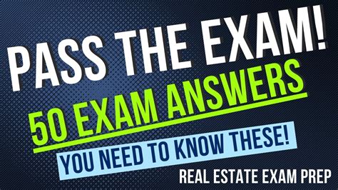 Real Estate Exam 2024 Pass The Real Estate Exam With These 50 Answers