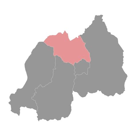 Carte De La Division Administrative De La Province Du Nord Du Rwanda