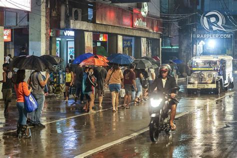 Stranded Commuters Along Rizal Avenue In Manila Take Alternative Public