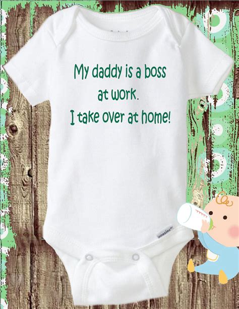 My Daddy is the Boss at Work Baby Onesie® Boss Gift Baby Bodysuit, Co ...