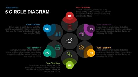 6 Circle Diagram PowerPoint Template and Keynote Slide