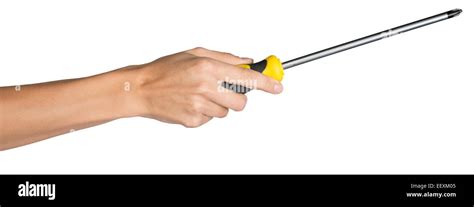 Female Hand Holding Screwdriver Stock Photo Alamy