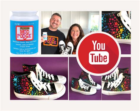 DIY How To Add Fabric To Sneakers With Mod Podge CATHIE FILIAN S