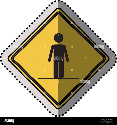 Yellow Road Sign Icon Street Information Warning And Guide Theme