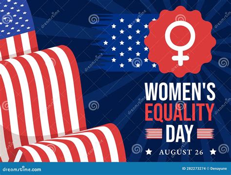 Womens Equality Day In United States Vector Illustration On August 26