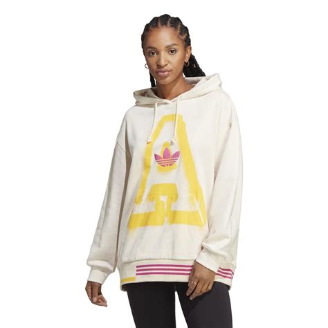 Buy Adidas Originals Womens Oversized A Graphic Hoodie Wonder White