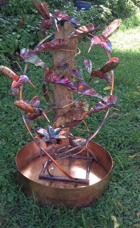 Copper Bird Bath Fountain - Vivohome outdoor garden bird bath copper ...