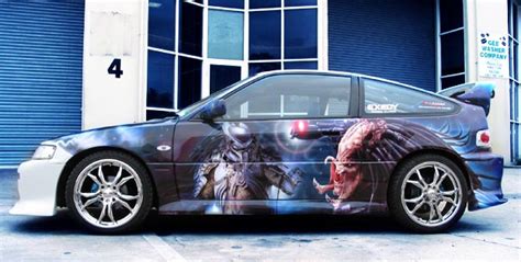 Alien Predator Airbrush Modification Auto Car Modification