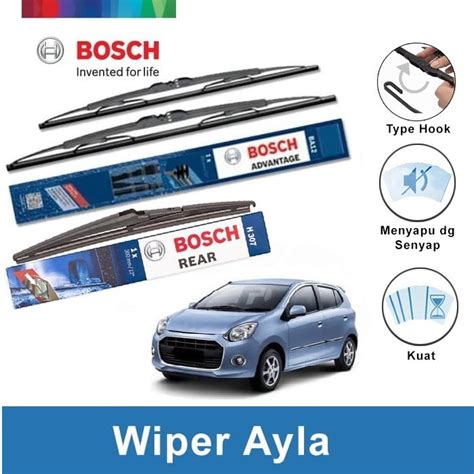 Jual Bosch Wiper Depan Belakang Mobil Daihatsu Ayla Advantage 21