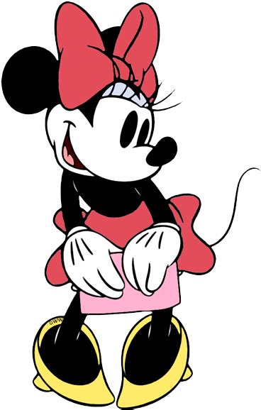 Classic Minnie Mouse In Red Minnie Mouse Classic Clipart 381x587