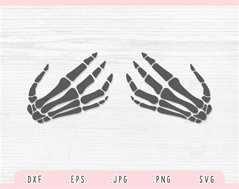 Skeleton Hands Svg Dxf  Png Eps Funny Skeleton Hands Etsy