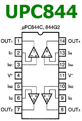 UPC844 Datasheet PDF Quad Operational Amplifier