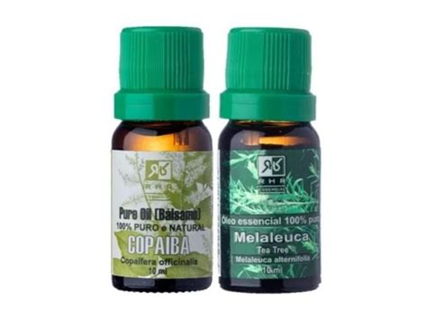 Kit Óleo Essencial De Melaleuca E Copaíba 100 Puro Rhr Óleos