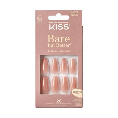 Kiss Bare But Better Nude Glow Long Coffin Nails Beauty From Chemist