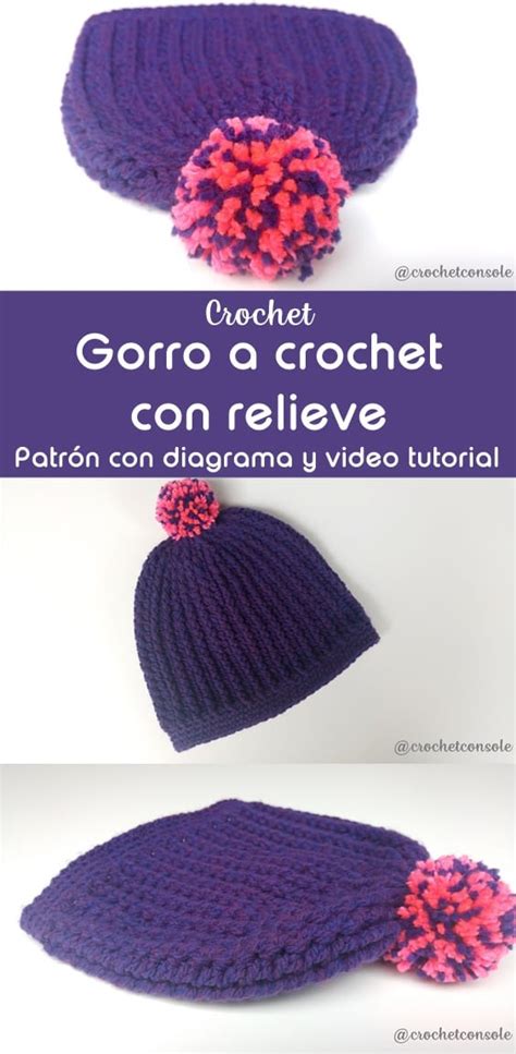 Gorro A Crochet Con Relieve Crochet Con Sole