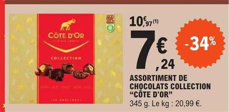 Promo Assortiment De Chocolats Collection côte D or chez E Leclerc