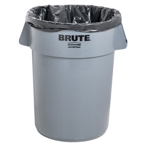 Rubbermaid Brute Fg261000gray Gray 10 Gallon Trash Can