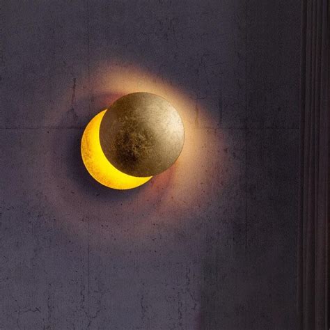 Modern Creative Solar And Lunar Eclipses 1 Light LED Art Wall Sconce