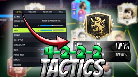 THESE PRO 4222 CUSTOM TACTICS GOT ME TOP 1 IN ELITE DIVISION FIFA 22