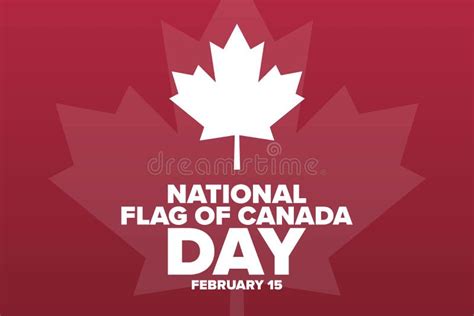 National Flag Of Canada Day February Holiday Concept Stock Vector