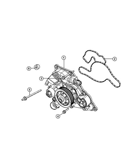 2009 Dodge NITRO Pump Water Includes Gasket Plug And 53022095AJ