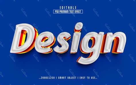 Diseño Efecto texto 3D Archivo PSD de Photoshop gratuito