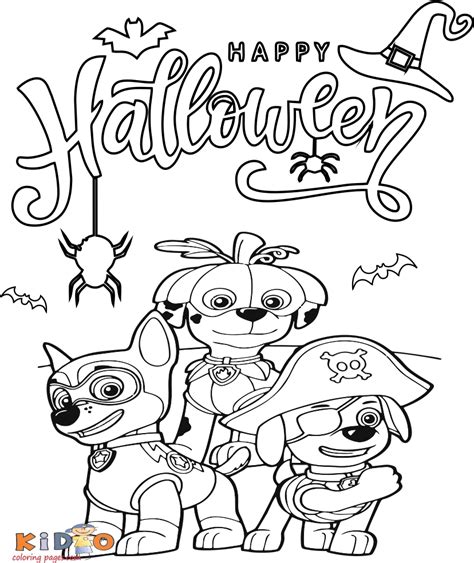 Paw patrol halloween coloring pages to print - Kids Coloring Pages