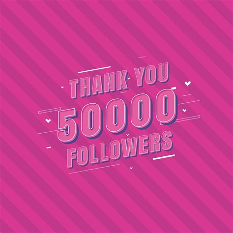 Thank You 50000 Followers Celebration Greeting Card For 50k Social