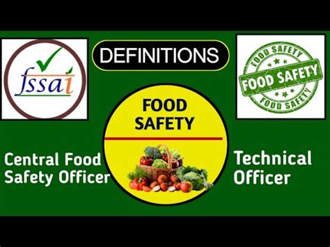 Important Food Safety Definitions FSSAI Exam Preparation CFSO TO