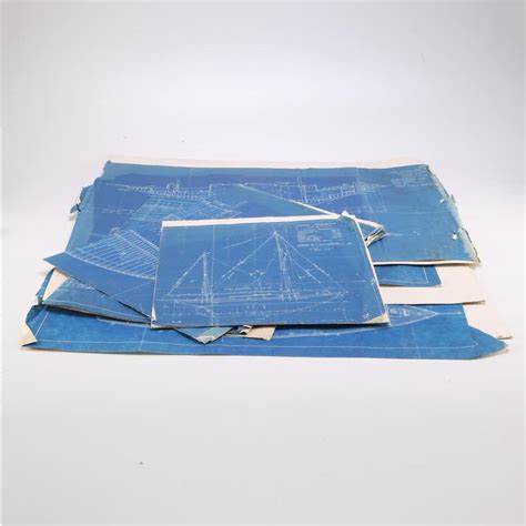 Sailboat Blueprint Collection | EBTH