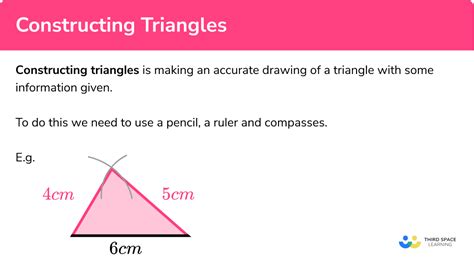 Constructing Triangles GCSE Maths Steps Examples