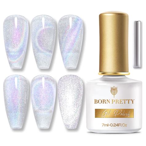 Born Pretty Esmalte Magn Tico De Ojos De Gato Reflectante Arco Ris