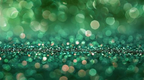 Premium Photo | CloseUp of Green and Gold Glitter Background