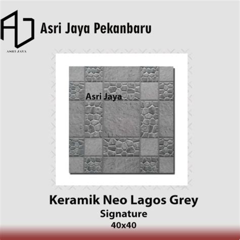 Jual Keramik Lantai Kasar Mulia Signature X Neo Lagos Grey Shopee