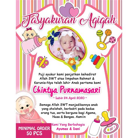 Jual Label Sticker Syukuran Kelahiran Aqiqah Murah Sticker Aqiqah Selapanan Sticker Ucapan