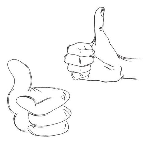 Hands Showing Thumbs Up Sketch Thumbs Up Thumb Human Icon