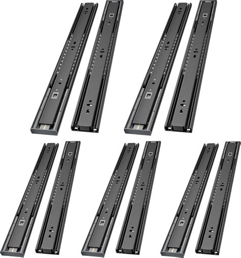 AOLISHENG 5 Pair Soft Close Drawer Runners Drawer Slides 500mm Heavy