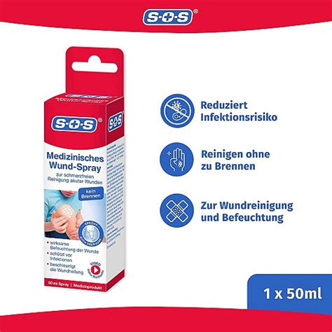 X Ml Sos Medizinisches Wund Spray Zur Schonenden Wundreinigung Bei