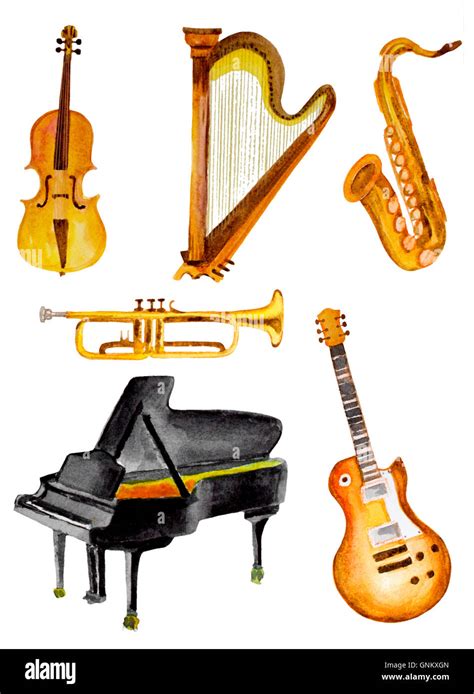 Instruments De Musique A Vents Dessin Banque De Photographies Et D