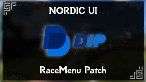 Racemenu Nordic Ui Dip Patch Skyrim Special Edition Mod