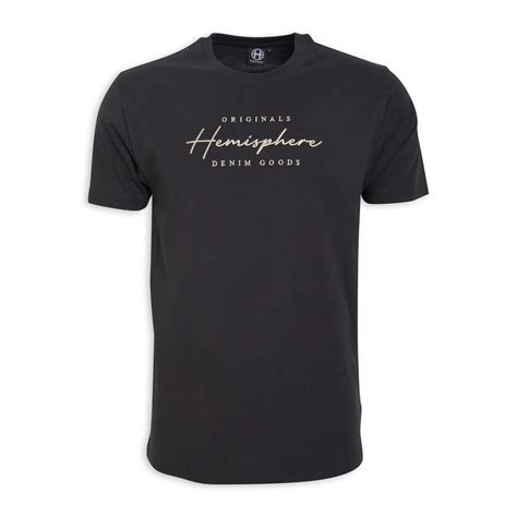 Black Branded T Shirt Hemisphere